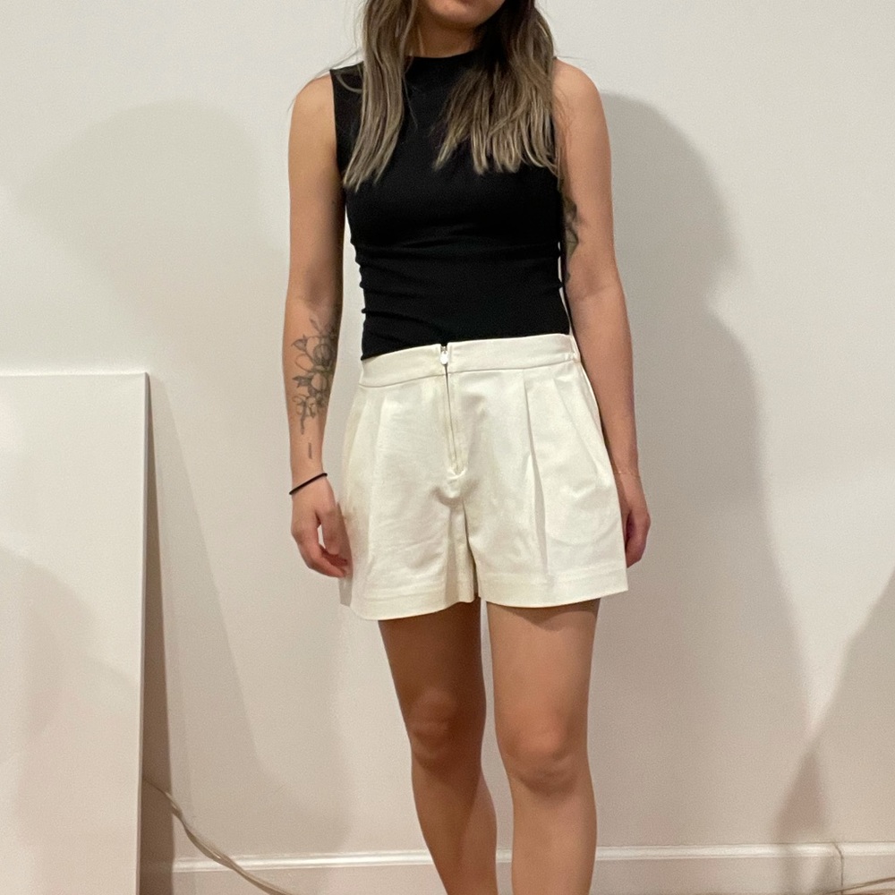 3.1 Phillip Lim White Pleated shorts